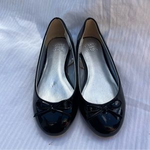 Janie and Jack Girls black ballet shoes flats like new 13